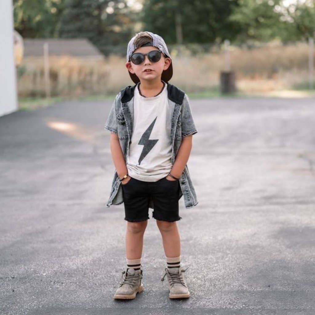Boys Clothes Greige Acid Wash Spark Tee
