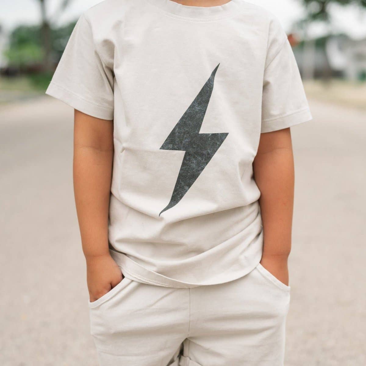 Boys Clothes Greige Acid Wash Spark Tee