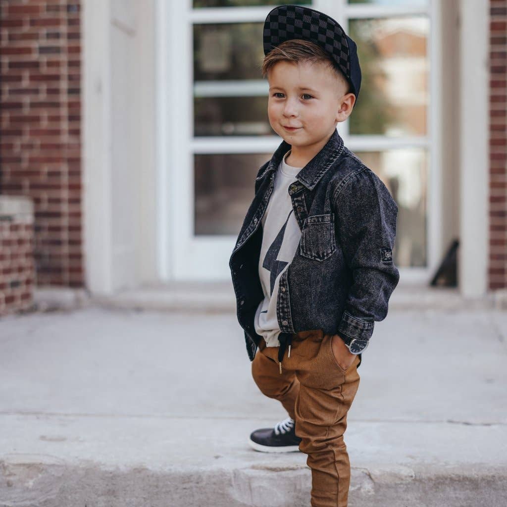 Boys Clothes Greige Acid Wash Spark Tee