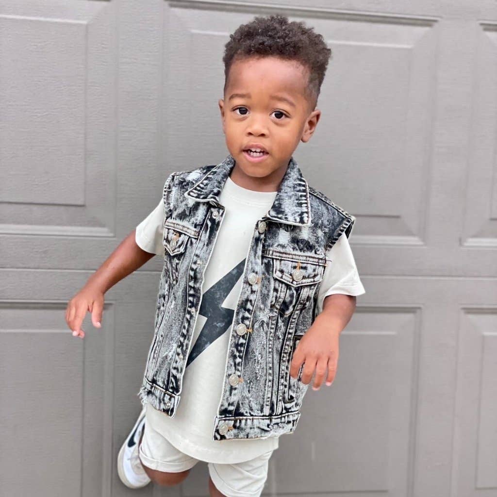 Boys Clothes Greige Acid Wash Spark Tee
