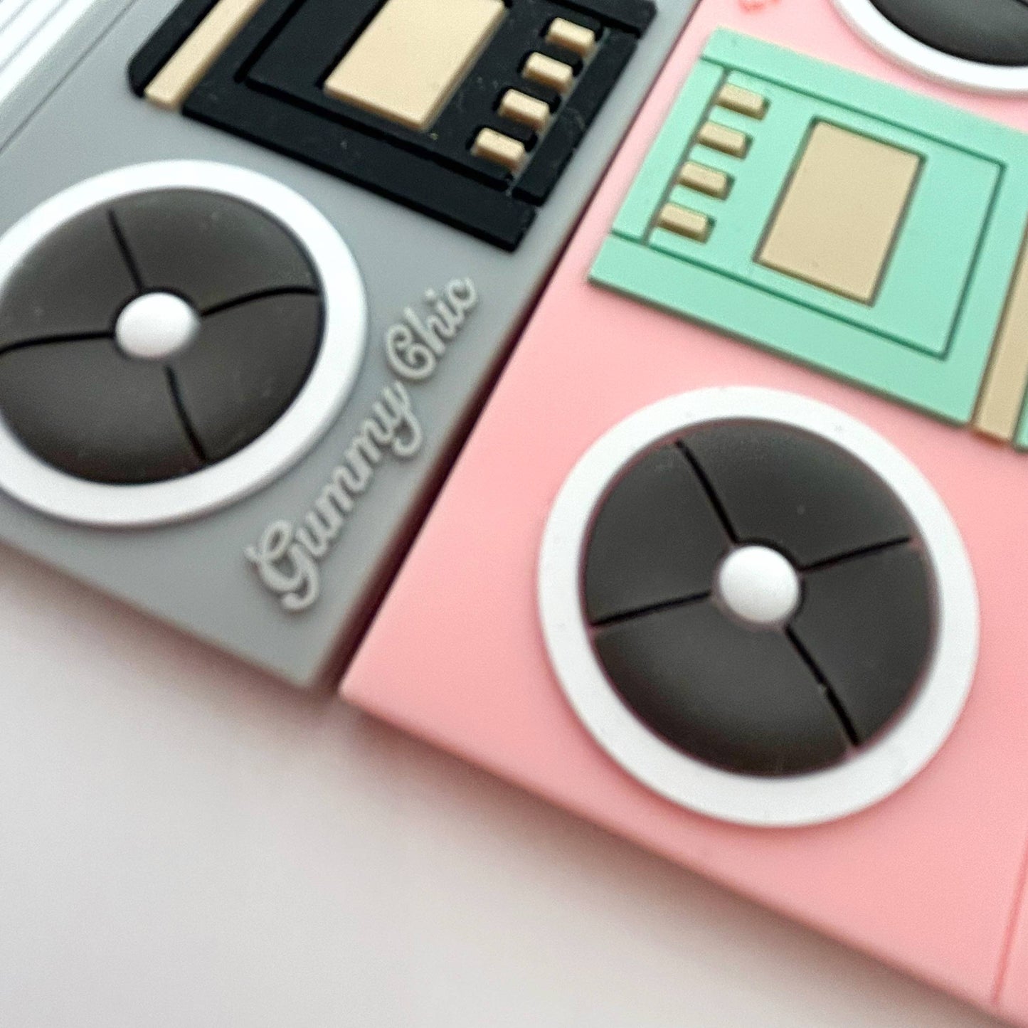 Baby Boom Box Silicone Teether - Light Pink