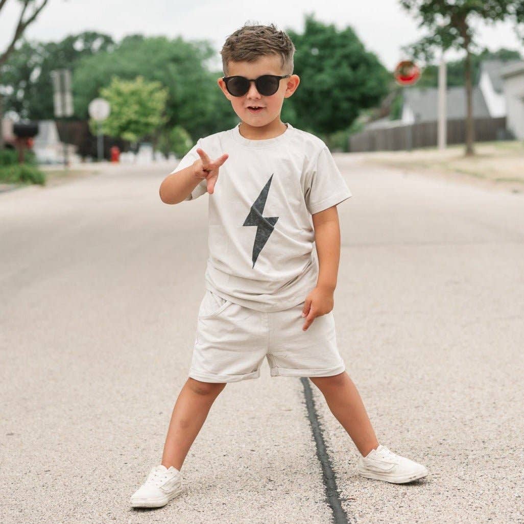 Boys Clothes Greige Acid Wash Spark Tee