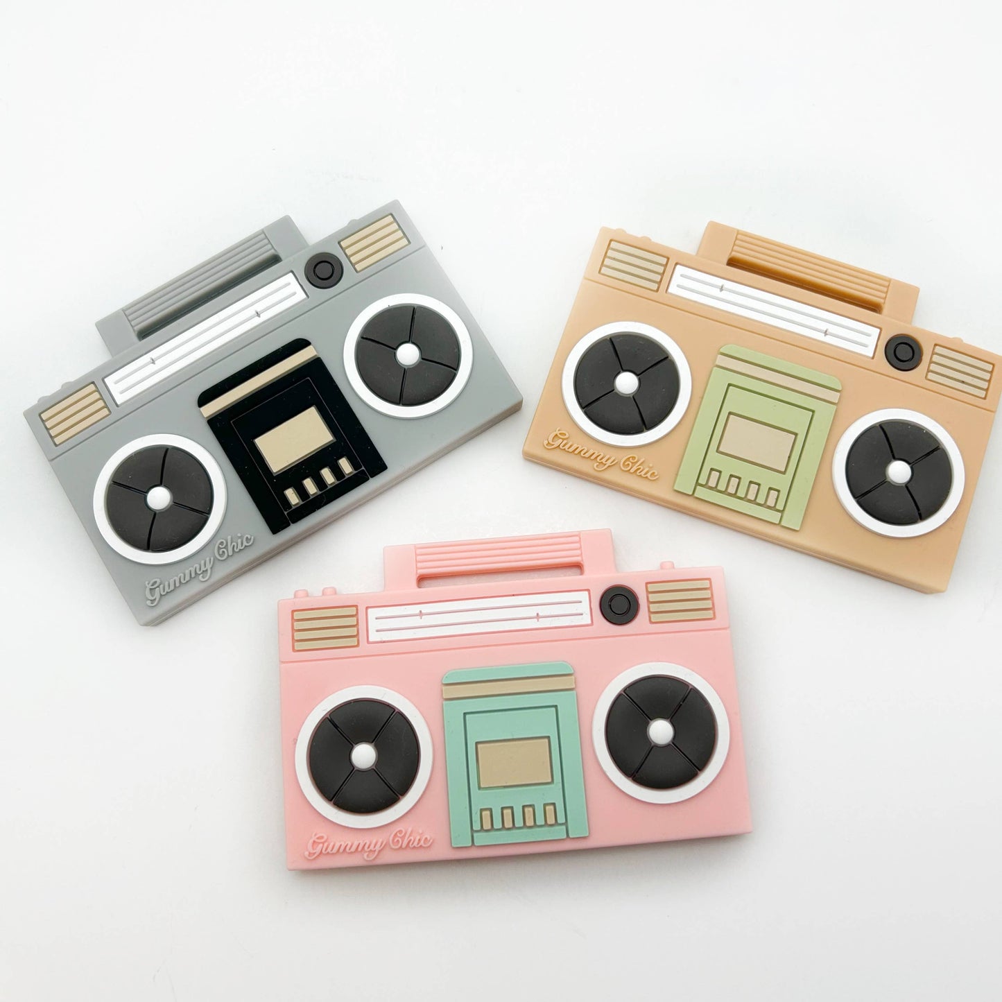 Baby Boom Box Silicone Teether - Light Pink