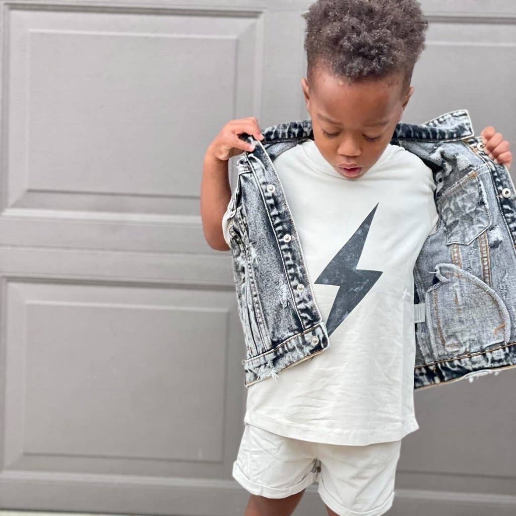 Boys Clothes Greige Acid Wash Spark Tee