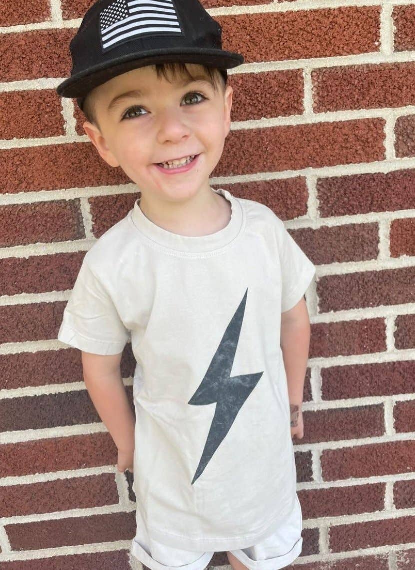 Boys Clothes Greige Acid Wash Spark Tee