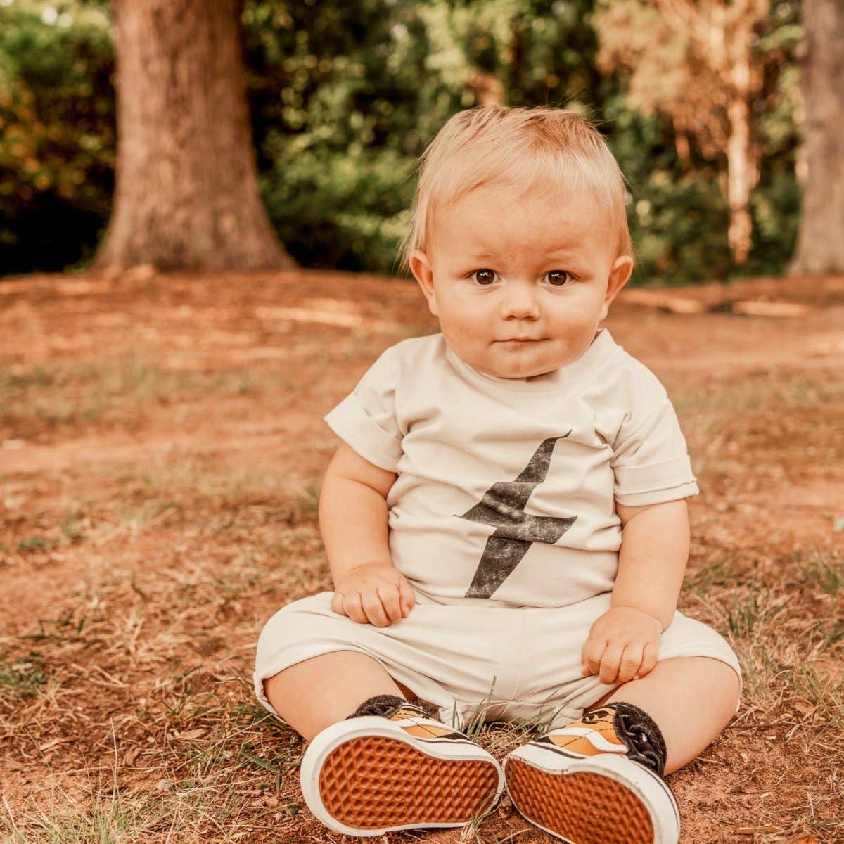 Boys Clothes Greige Acid Wash Spark Tee