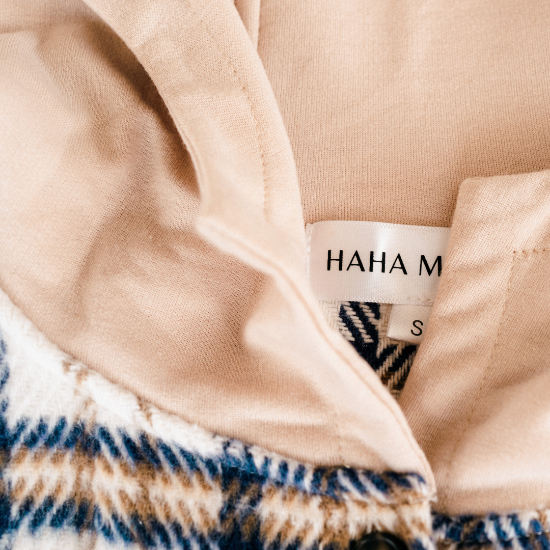 Cream & Navy Plaid Flannel - Child