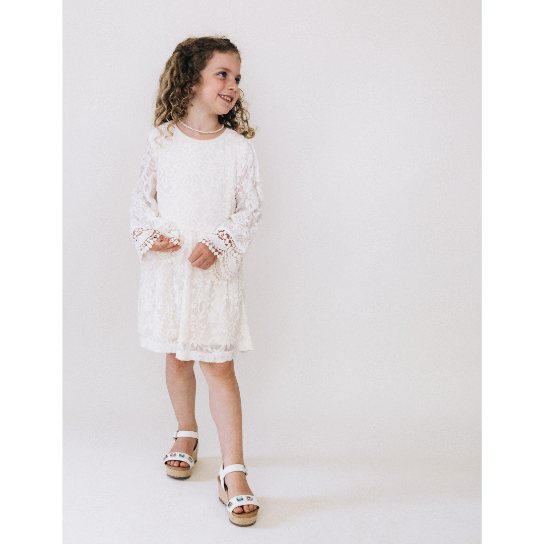 Ivory Lace Mommy & Me Dress - Child
