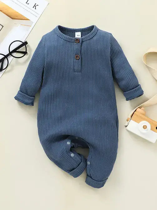 Baby Boy / Girl Cotton Knitted Style  Cardigan Jumpsuit