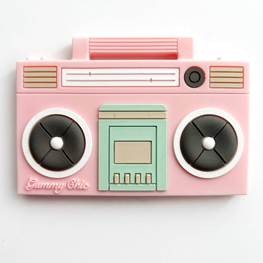 Baby Boom Box Silicone Teether - Light Pink